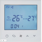 Термостат комнатный W-therm, белый,стеклянный, 3 скорости, недельное программирование, АС220, 3А, 86 х 86 х 13,3 мм