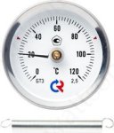 Термометр БТ-30.010 (0 - 120°С) 63 мм, крепление - пружина, класс 2.5