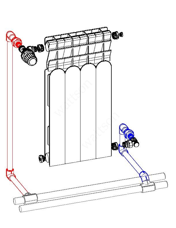Как соединить радиаторы отопления. Схема подключения алюминиевых радиаторов отопления. Схема подключения радиатора отопления полипропиленом. Подключение радиаторов полипропиленовыми трубами схема. Схема обвязки радиаторов отопления полипропиленом схемы.