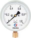 Манометр ТМ-510P.00 (0 - 1,0 MРа) 100 мм нижнее подключение G1/2 класс 1.5 эконом-серия М2
