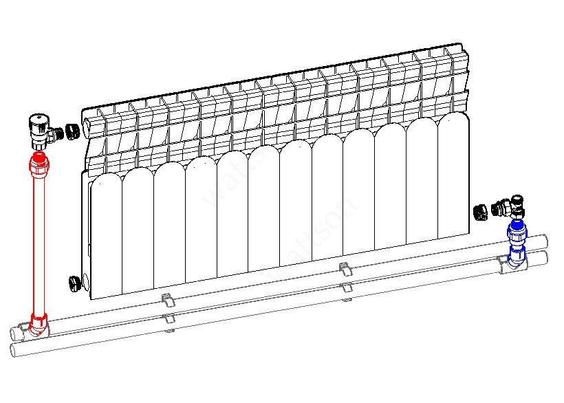 Соединение труб батареи. Схема обвязки радиатора отопления. Обвязка панельного радиатора отопления полипропиленом. Схема подключения радиатора отопления полипропиленом. Обвязка радиаторов отопления полипропиленом схемы.