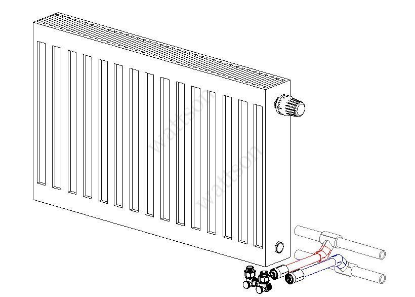 Комплект подключения панельного радиатора