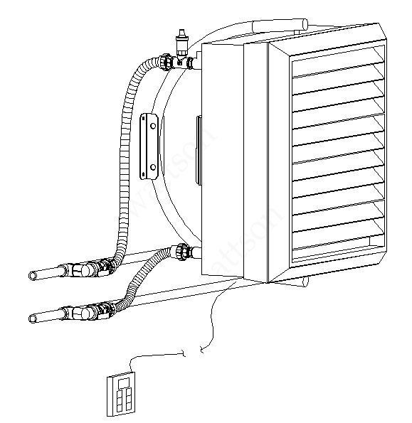 Установка водяных калориферов. Тепловентилятор водяной Волкано схема подключения. Воздухонагреватель Volcano vr1. Схема подключения тепловентилятора Volcano. Volcano тепловентилятор схема монтажа.