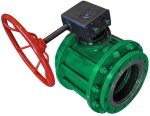 Кран шаровой 11с67п СФ разборный с редуктором Ру25 Ду 350