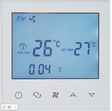 VITRON Термостат комнатный W-therm, белый,стеклянный, 3-и скорости, недельное программирование, АС220, 3А, 86*86*13,3 мм