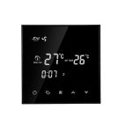 Термостат комнатный B-therm, черный,стеклянный, 3 скорости, недельное программирование, АС220, 3А, 86 х 86 х 13,3 мм