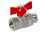 Кран шаровой для воды СТАНДАРТ мод. 231 DN-20 ВН PN40, бабочка, никель