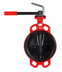 Затвор дисковый ГРАНВЭЛ ЗПТС-FL(w)-3-MRR-HT, Ду 150, Ру 16, м/фл., с рукояткой, Траб= +60...+115°С, диск - чугун, уплотнение- EPDM HT