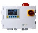 Контроллер PDX-DM1-P05Y, пластик.шкаф,упр. от аналог.датчик дав.,с доп.защитами,1x5.5кВт,1x220/3x380В, с доп.звуковой и световой сигнализацией аварии