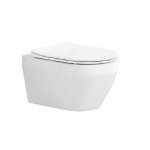 Унитаз Лея подвесной безободковый 490 х 360 х 320 с сиденьем Soft Close, смыв Торнадо