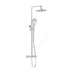 Душевая колонна Aquaheat Bliss 250 термостатная, хром
