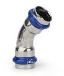 Угольник 45° двухраструбный Inox Press 15 x 15