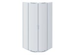 Душевой уголок 1/4 круга, двери раздвижные 800 x 800 x 2000, профиль хром, стекло прозрачное (AQNAA2142-80)