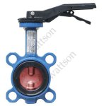 Затвор дисковый поворотный чугун 2050HA Ду 050 Ру 10/16 м/фл. с рукояткой диск чугун. манжета EPDM Рус