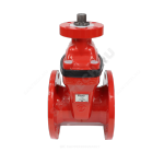 Задвижка аналог МЗВ чугун 30ч939р 23FGA обрезиненный клин Ду 150 Ру 10/16 фл под электропривод присоединение «А» для систем пожаротушения