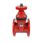 Задвижка аналог МЗВ чугун 30ч39р Ду 150 24FG Ру10/16 обрезиненный клин фл для систем пожаротушения