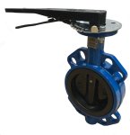 Затвор дисковый поворотный чугун Ду 150 Ру 10/16, FBV-A, м/ф, д/чуг, манжета EPDM, конц. выкл., рукоятка, EURO, для пожаротушения