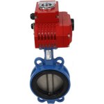 Затвор дисковый поворотный чугун 2011HA Ду 150 Ру 16 м/фл. с  эл/п Q-170 230В, диск нерж манжета EPDM