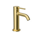 Смеситель Minimax Round для раковины однорычажный брашированное золото латунь