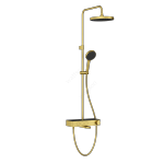 Душевая система Core Round с термостатическим смесителем и ручным душем брашированное золото