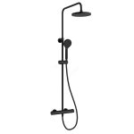 Душевая система Joy с термостатическим смесителем и ручным душем матовая черная