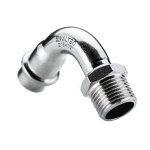 Отвод 90* с переходом на нар. р., нерж. сталь 15 х 1/2