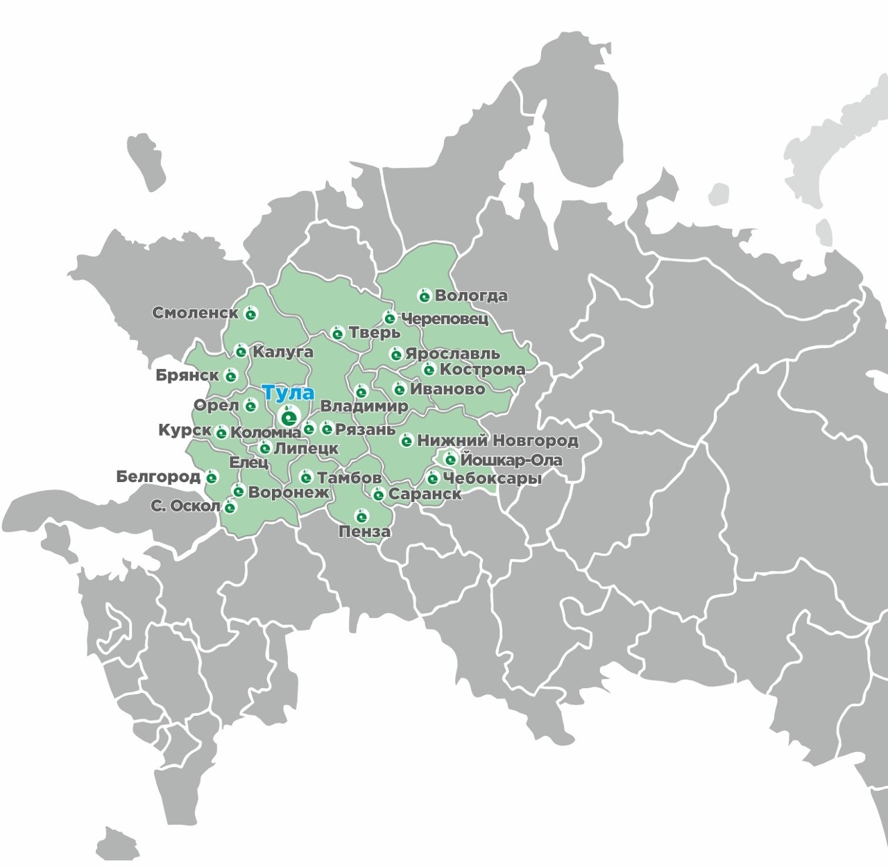 Карта нашего присутствия